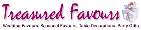 Treasured Favours for Wedding Favours, Table Decorations and Party Gifts