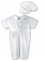 Linen Mix Romper and Cap