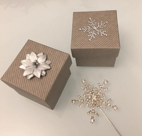 Grey Snowflake Christmas Favour