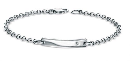 Boys ID Bracelet with Real Diamond