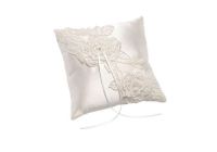 Ring Cushion with 3D Lace Flowers