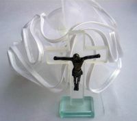 Glass Cross Communion or Christening Favour