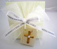 Holy Communion Favour Box with Bible and Ribbon