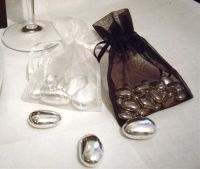 Black and White Organza Favour Bag