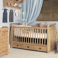 Amelie Oak Cot Bed with Drawers